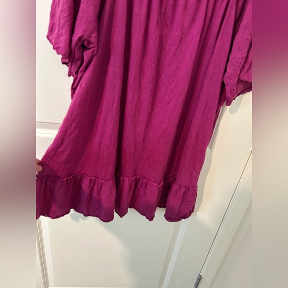 Lace Trim Purple Top - Picture 6 of 7